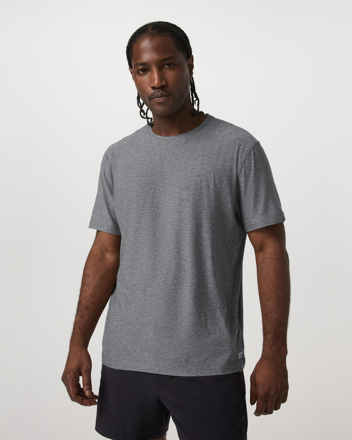 Short Sleeve Strato Tech Tee - Relaxed Fit Heather Grey | Vuori for sale