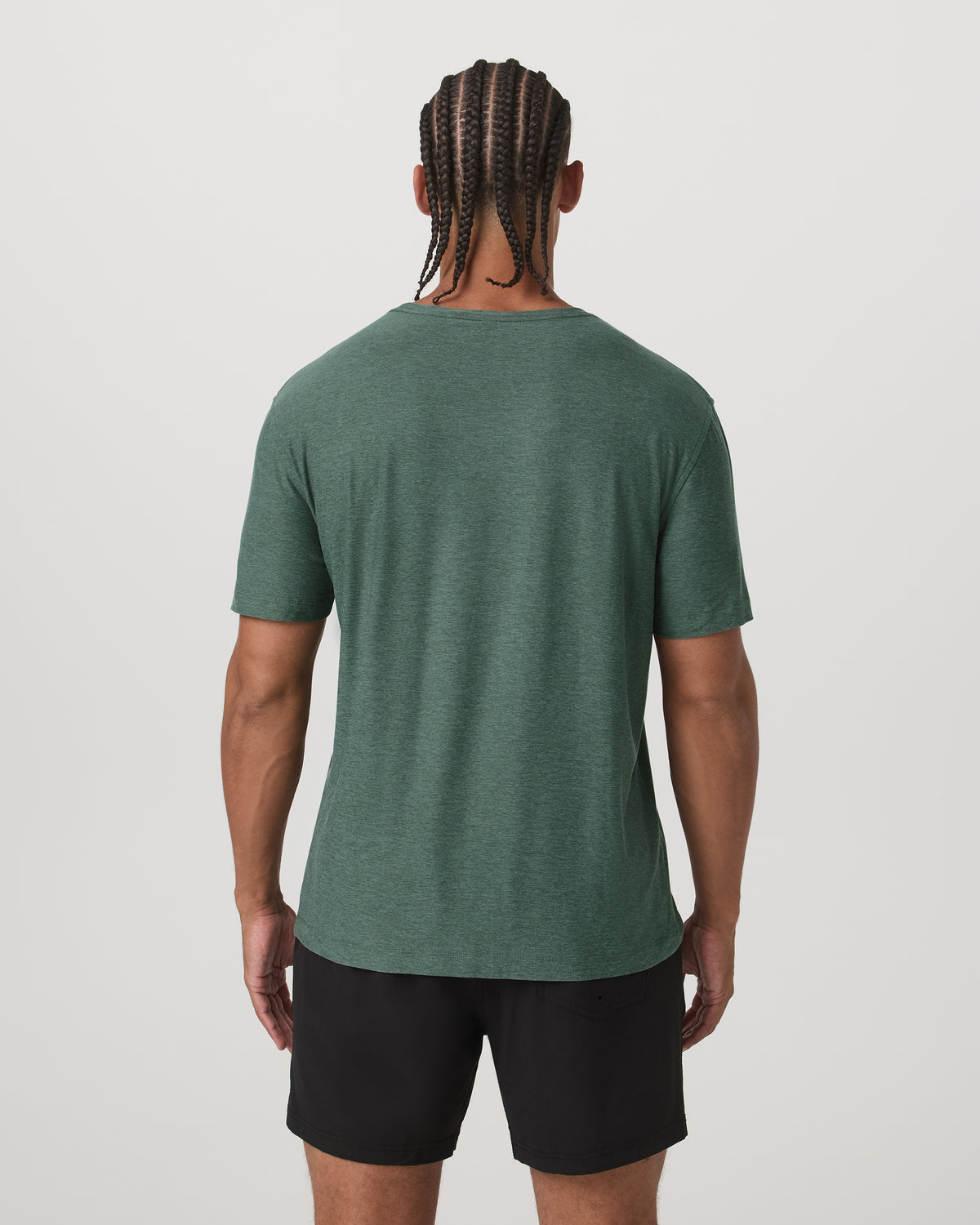 Short Sleeve Strato Tech Tee-Relaxed Fit Agate Green Heather | Vuori discount