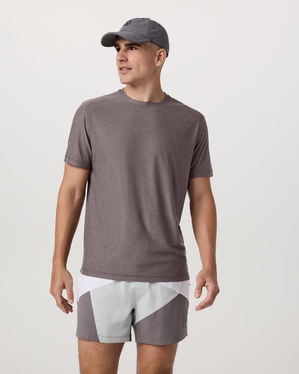 Strato Tech Tee Men's Huckleberry Heather T-Shirt | Vuori shop