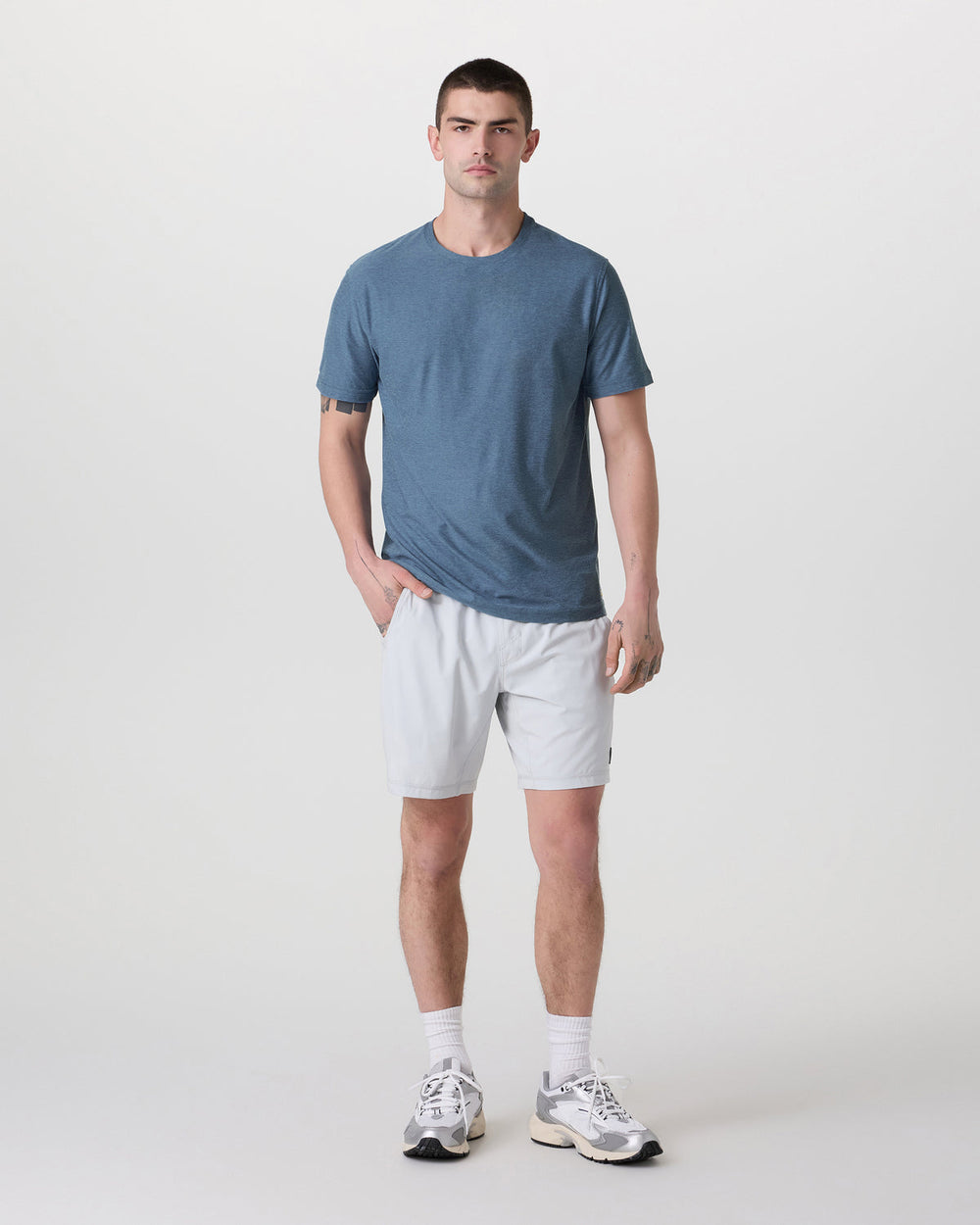 Strato Tech Tee Men's Pool Blue Workout Shirt | Vuori sale