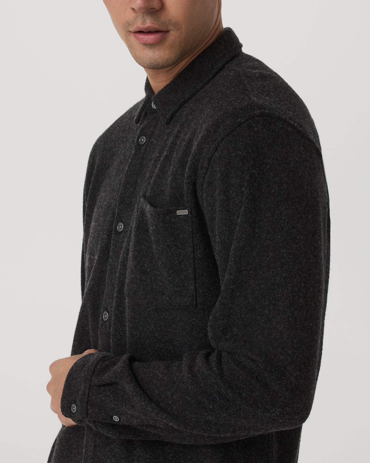 Long Sleeve Altitude Wool Shirt - Relaxed Volcanic Ash | Vuori onsale