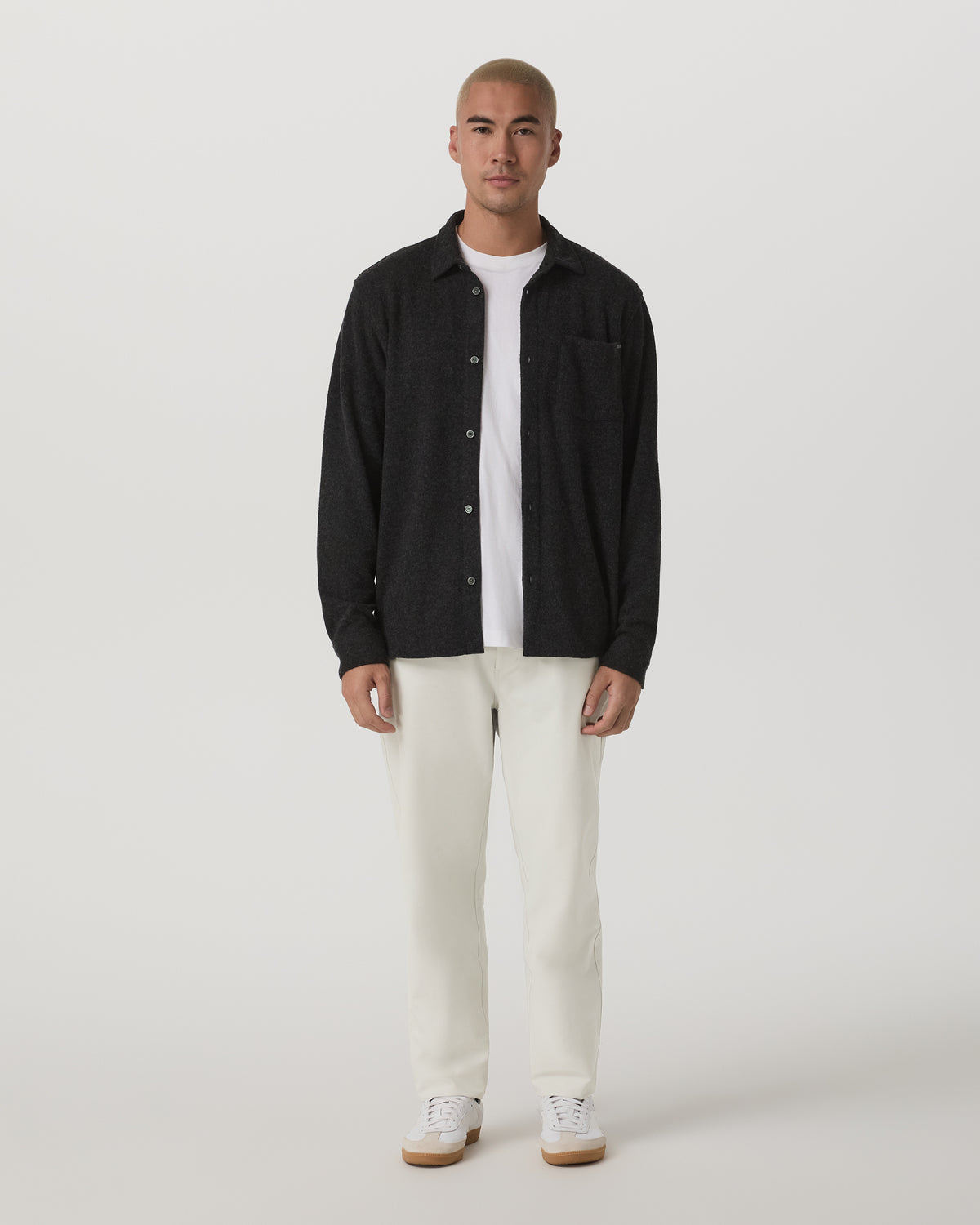 Long Sleeve Altitude Wool Shirt - Relaxed Volcanic Ash | Vuori onsale