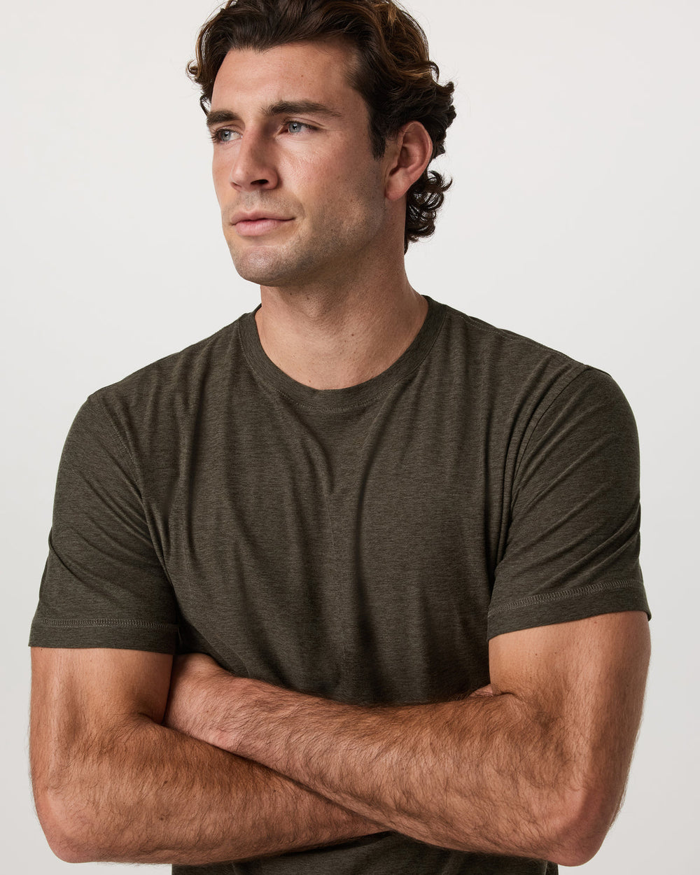 Strato Tech Tee Men's Dark Oregano Heather T-Shirt | Vuori outlet