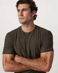 Strato Tech Tee Men's Dark Oregano Heather T-Shirt | Vuori outlet