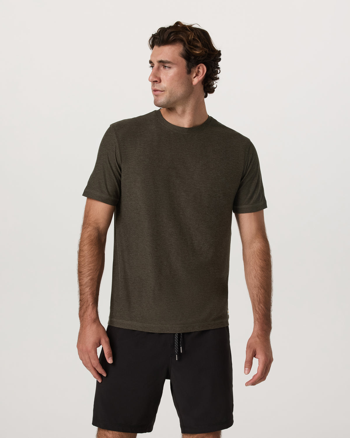Strato Tech Tee Men's Dark Oregano Heather T-Shirt | Vuori outlet