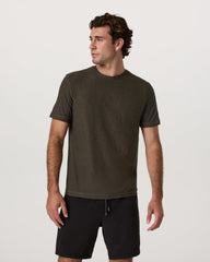 Strato Tech Tee Men's Dark Oregano Heather T-Shirt | Vuori outlet