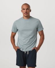 Short Sleeve Ponto Performance Tee Misty Blue Heather | Vuori onsale