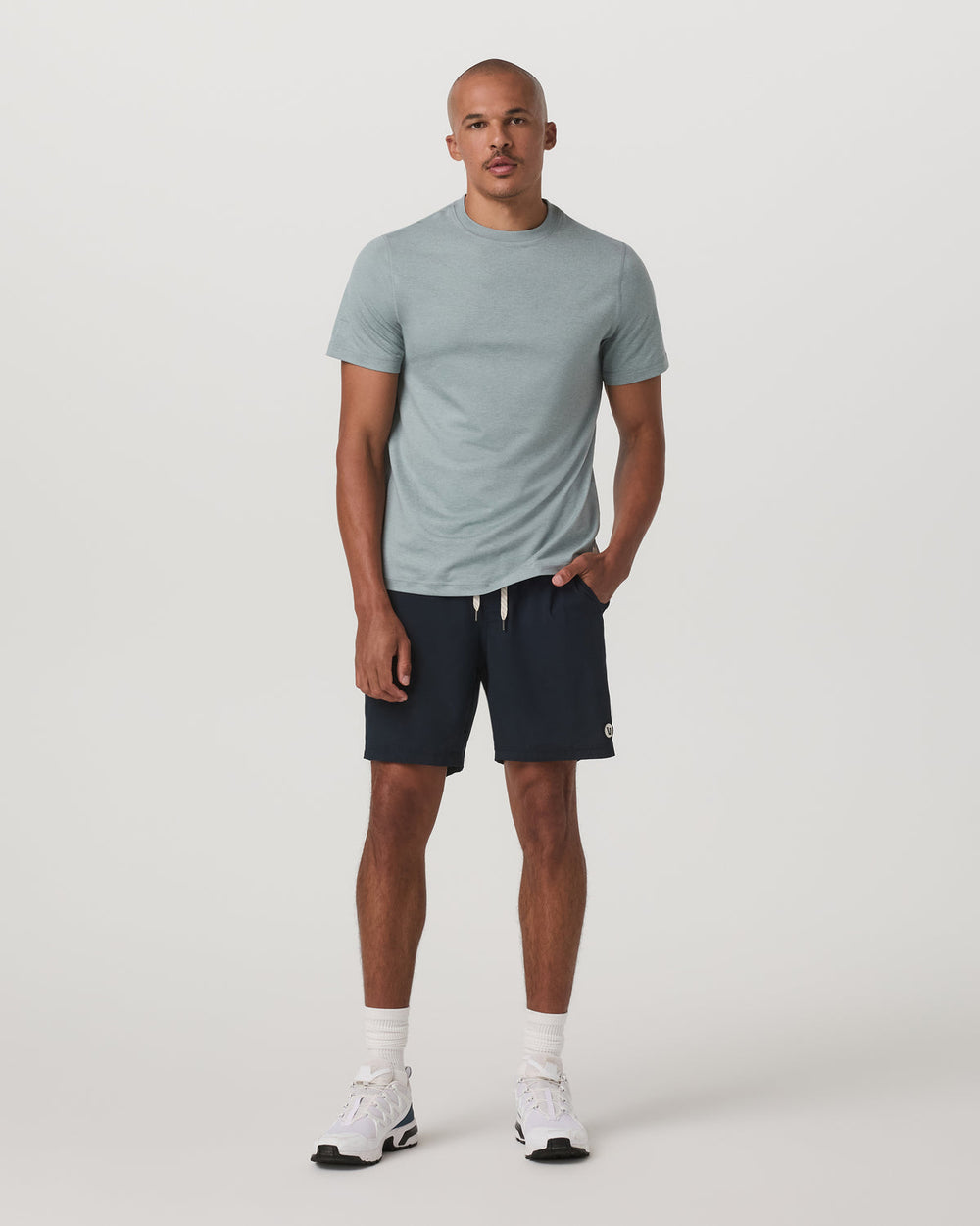 Short Sleeve Ponto Performance Tee Misty Blue Heather | Vuori onsale