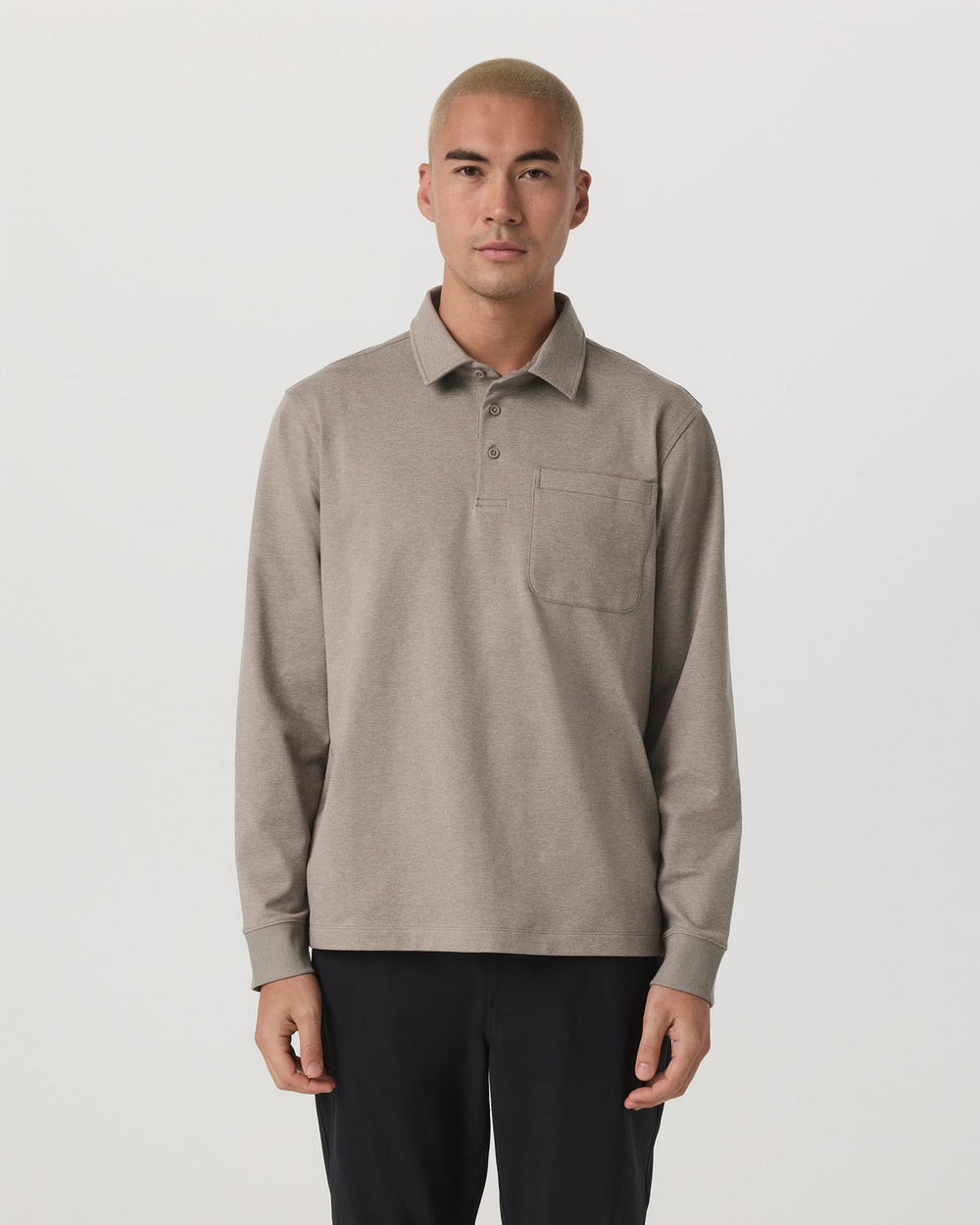 Men's Long Sleeve Coronado Rugby Walnut Heather | Vuori for sale