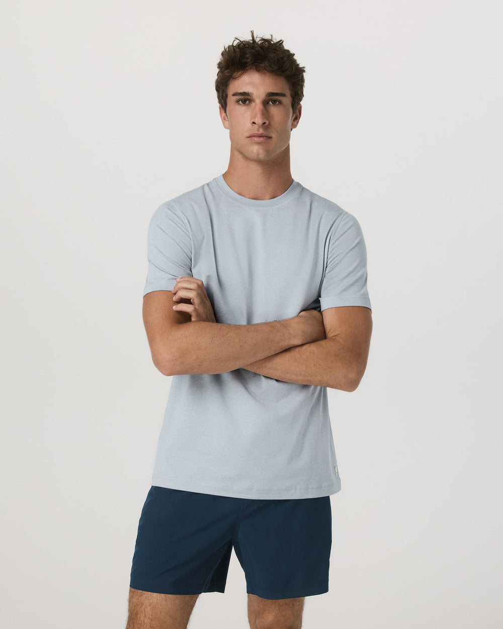 Short Sleeve Ponto Performance Tee Harbor Grey Heather | Vuori for sale