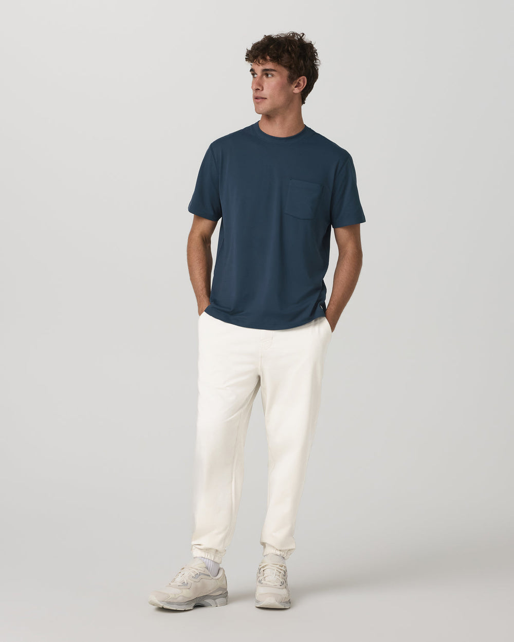 Short Sleeve Ponto Pocket Tee - Relaxed Fit Ocean Blue | Vuori online