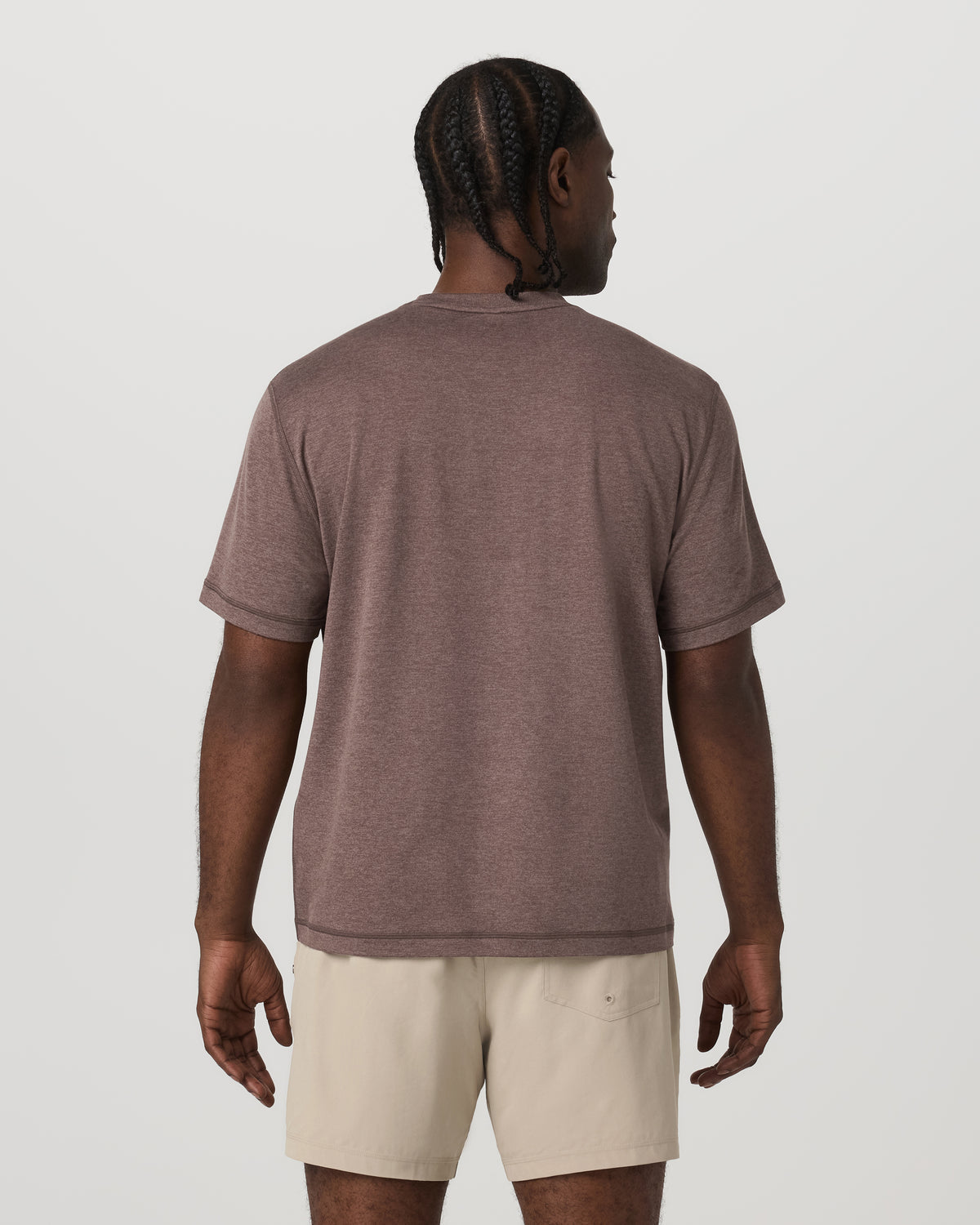 Short Sleeve Ponto Tee - Relaxed Fit Elm Heather | Vuori shop