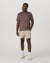 Short Sleeve Ponto Tee - Relaxed Fit Elm Heather | Vuori shop