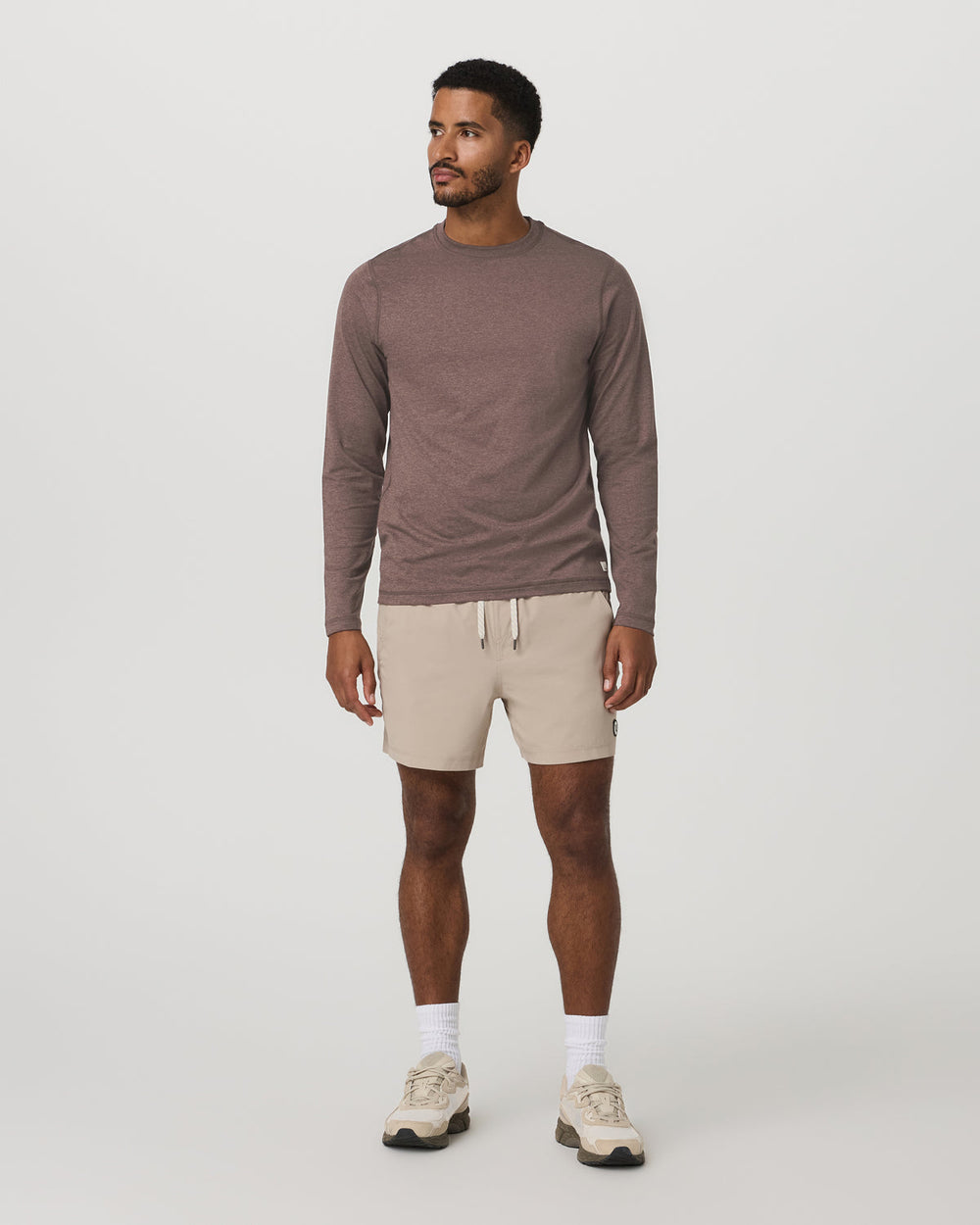 Men's Long Sleeve Ponto Performance Tee Elm Heather | Vuori sale