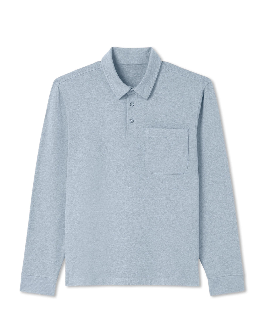 Men's Long Sleeve Coronado Rugby Shirt Blue Dusk Heather | Vuori for sale
