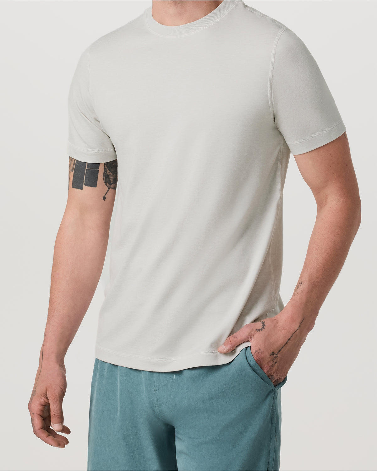 Men's Short Sleeve Ponto Performance Tee Salt Heather | Vuori outlet