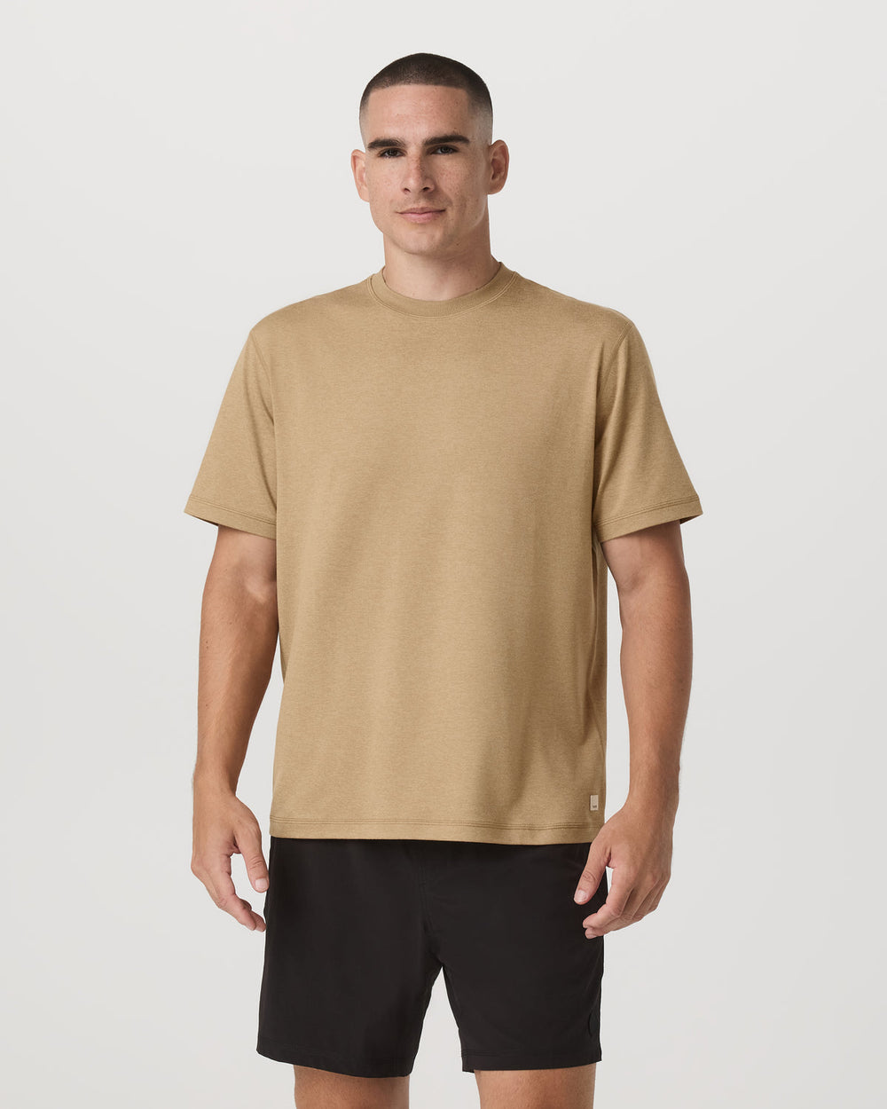 Men's Short Sleeve Ponto Tee - Relaxed Sungold Heather | Vuori sale