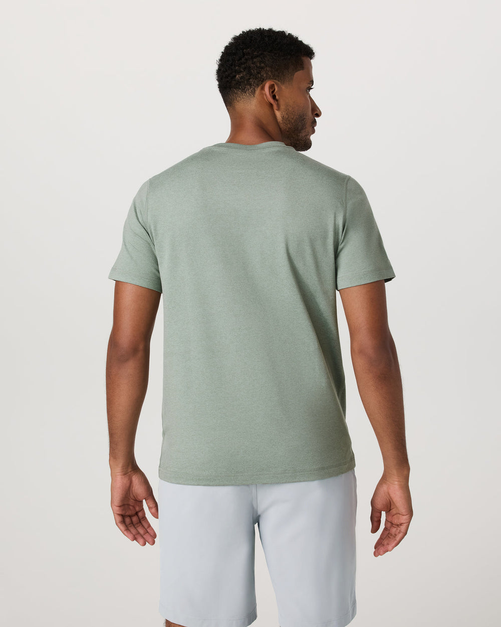 Men's Short Sleeve Ponto Performance Tee Thyme Heather | Vuori onsale