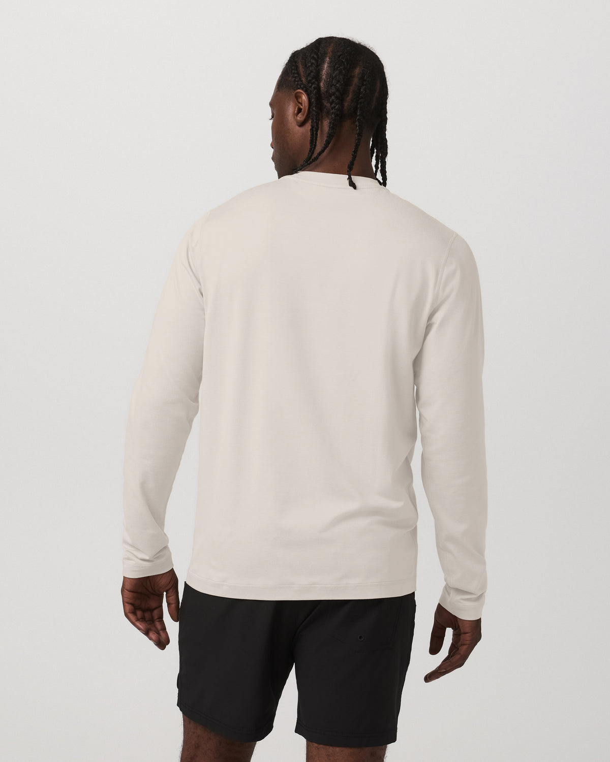 Men's Long Sleeve Ponto Performance Tee Oatmeal Heather | Vuori for sale