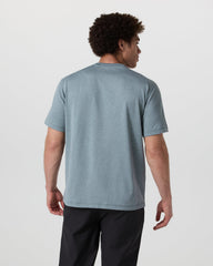 Short Sleeve Ponto Tee - Relaxed Fit Dusty Blue Heather | Vuori online