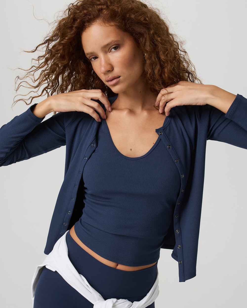 Long Sleeve Pose Twin Cardigan Women's Blue Coast Top | Vuori sale