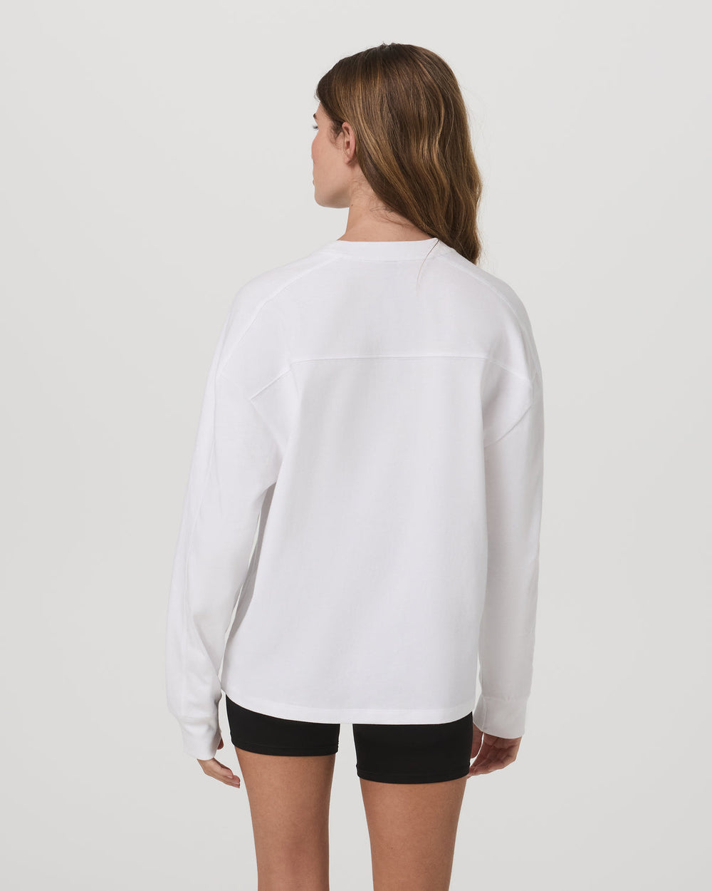 Long Sleeve Heavyweight Cotton Tee Women's White Shirt | Vuori discount